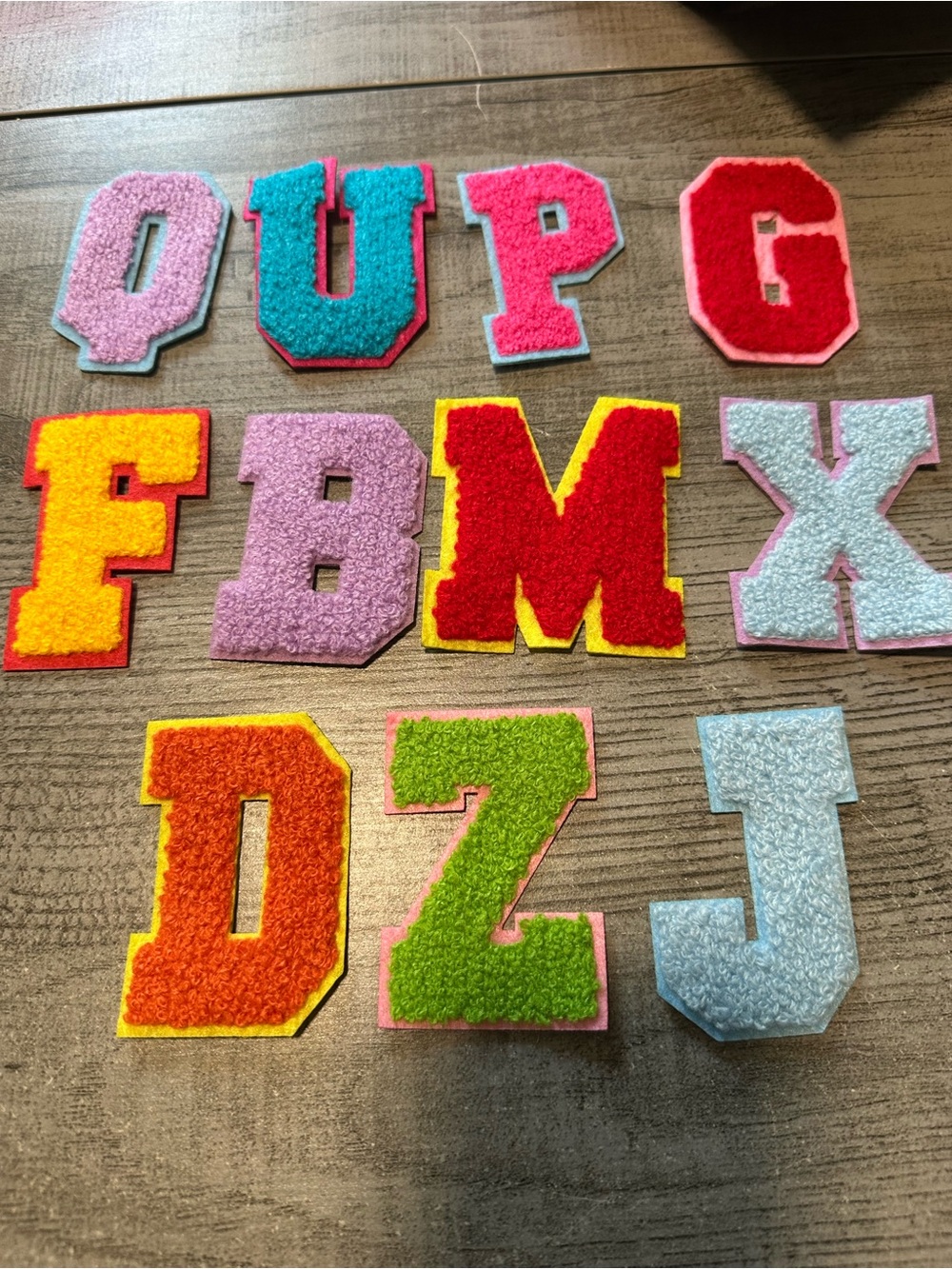 Iron‎ on letter patches new